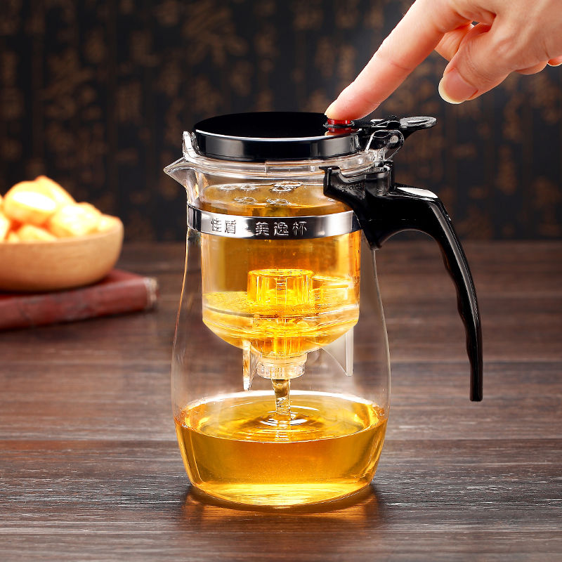 玻璃茶具套裝新款家用功夫茶杯泡 茶壺辦公室會(huì )客喝茶小型輕奢高檔